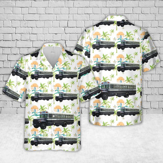 Los Angeles Police Department Prisoner Transport Bus Hawaiian Shirt