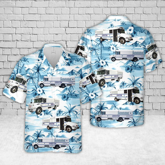 New York City Department of Correction Bus Hawaiian Shirt