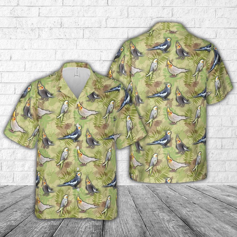 Cockatiel Bird Hawaiian Shirt