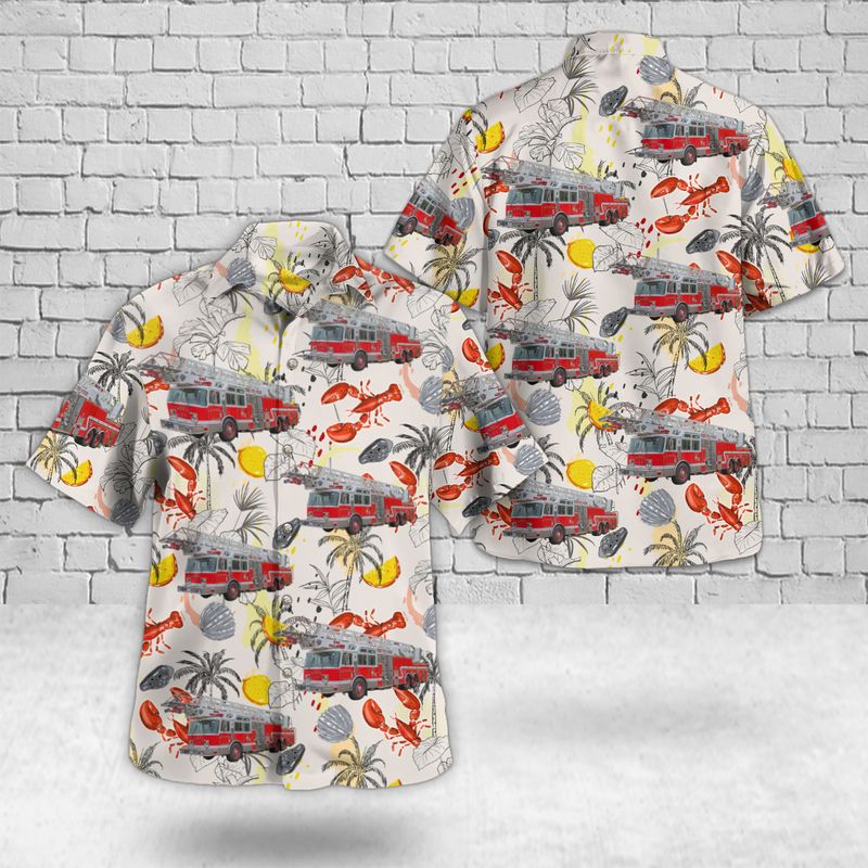 Concord, New Hampshire, New Hampshire Fire Academy 1997 KME 2000/150/100' RMA Ladder 1 Hawaiian Shirt