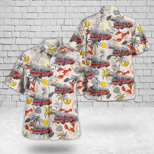 Concord, New Hampshire, New Hampshire Fire Academy 1997 KME 2000/150/100' RMA Ladder 1 Hawaiian Shirt