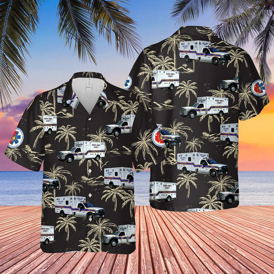 Maryland Queen Annes County Department of Emergency Services Hawaiian Shirt