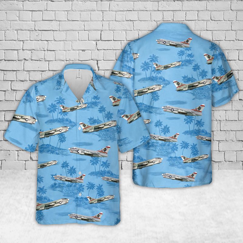 U.S Navy A-7E Corsair II VA-87 Golden Warriors IK-87 Hawaiian Shirt