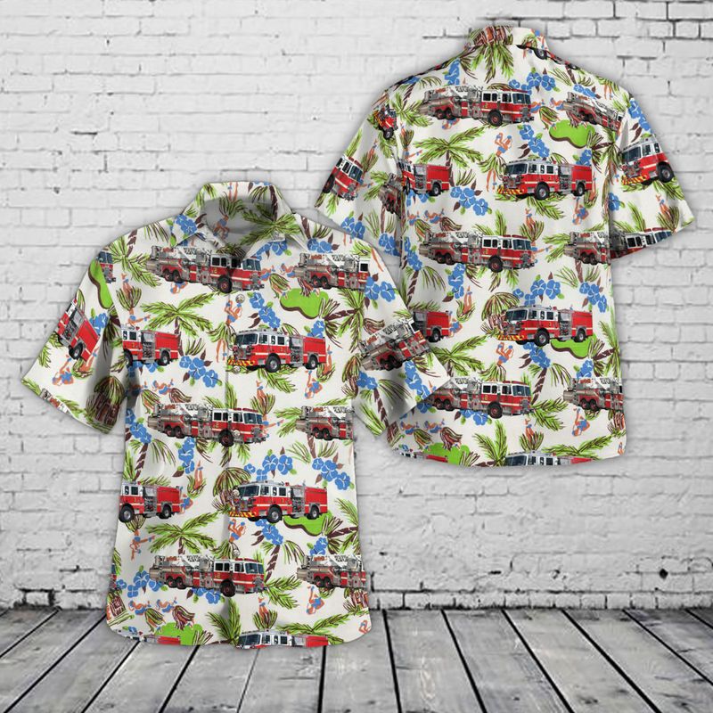 Harrisburg, Pennsylvania, City of Harrisburg Fire Dept Wagon 3, Tower 2 Hawaiian Shirt