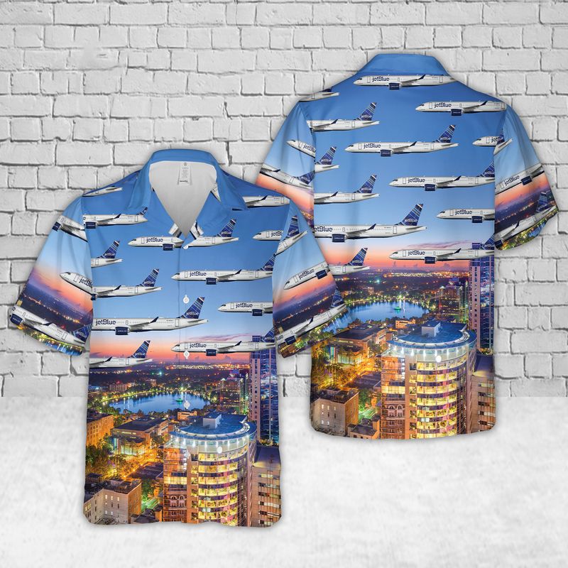 JetBlue Airbus A220-300 Hawaiian Shirt