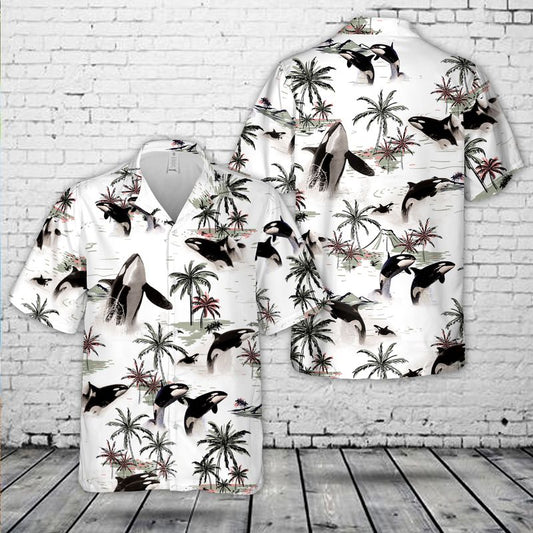 Orcas (Killer Whales) Hawaiian Shirt