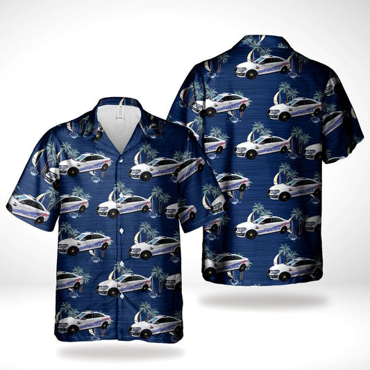 Detroit Police Department DPD Police Car Hawaiian Shirt