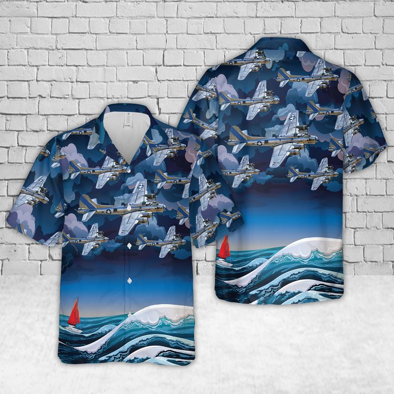 TB-17 Flying Fortress of the 53rd WRS Hawaiian Shirt