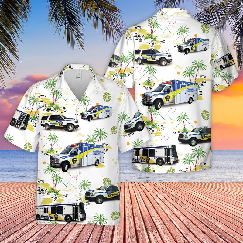 York Region Paramedic Services Hawaiian Shirt