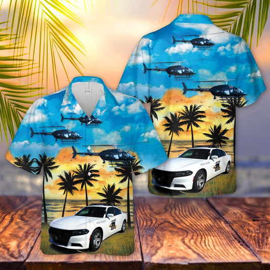 Indiana State Police Vehicles Hawaiian Shirt