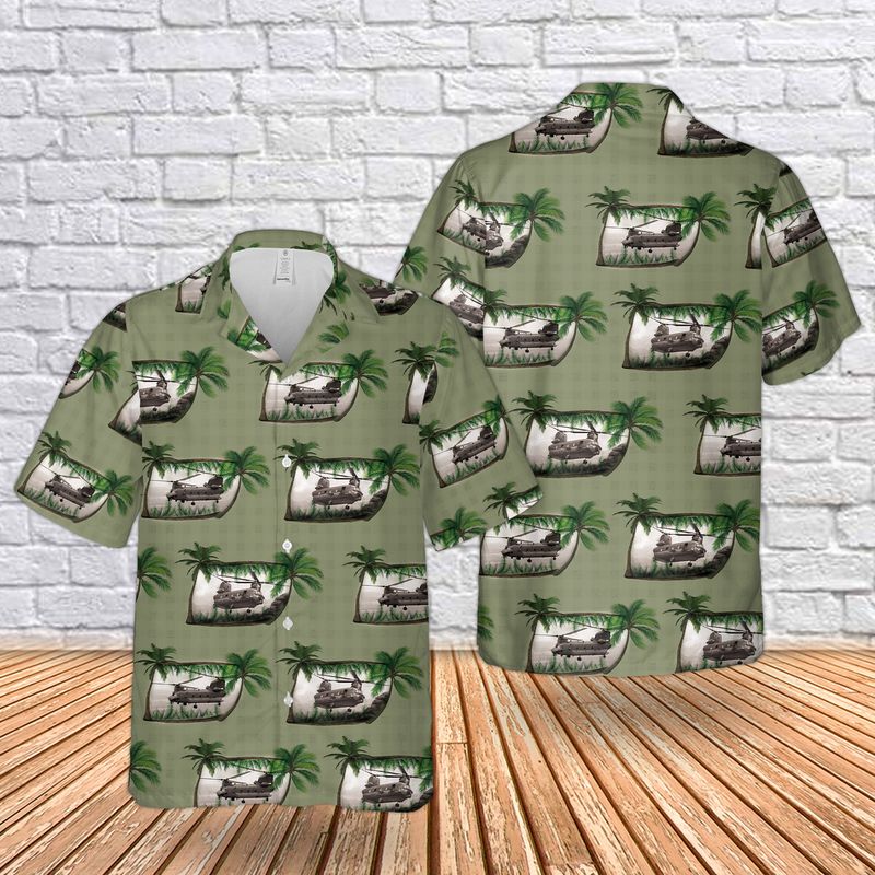 Vietnam Era CH-47 Chinook Hawaiian Shirt