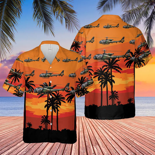 French Army Aerospatiale SA 342 Gazelle Hawaiian Shirt