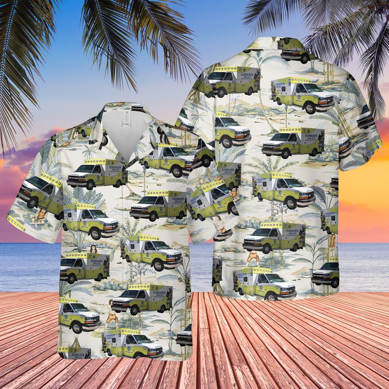 Florida Keys Ambulance Hawaiian Shirt