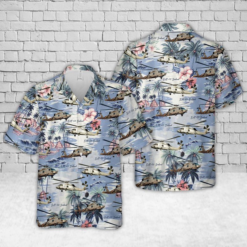 US Navy MH-60 Seahawk Hawaiian Shirt