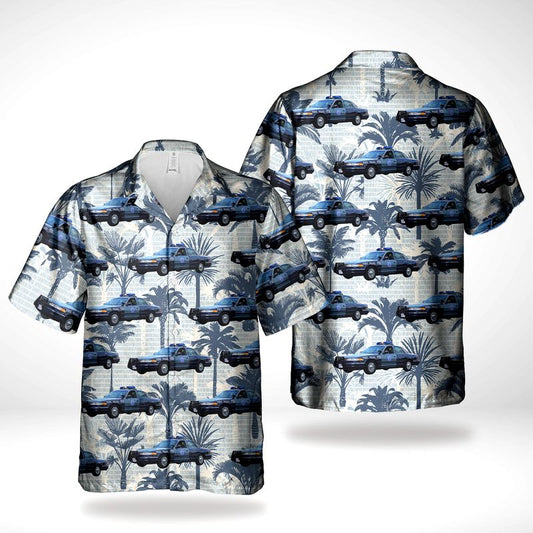 Massachusetts State Police MSP Ford Crown Victoria Hawaiian Shirt