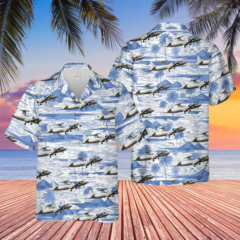 U.S. Customs and Border Protection Lockheed P-3B Orion AEW Hawaiian Shirt