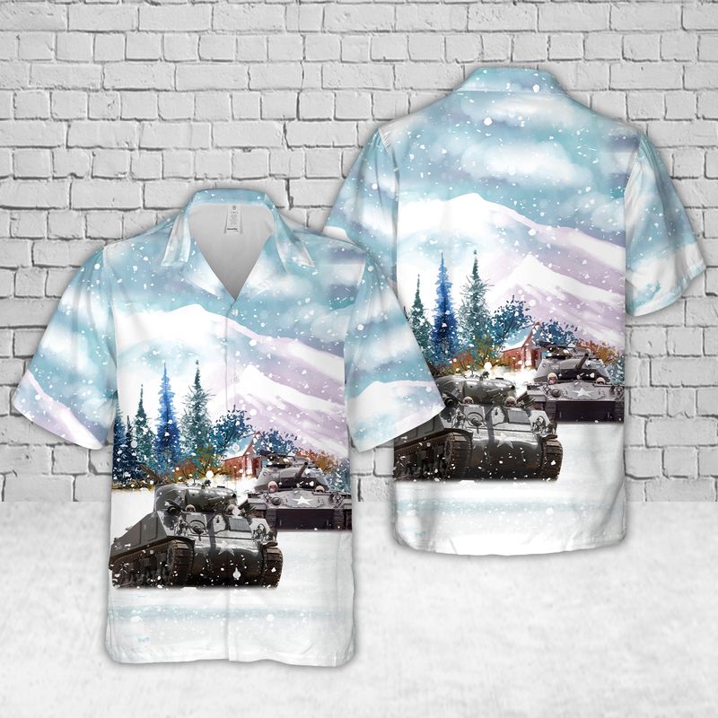 US Army M4A3 Sherman Christmas Hawaiian Shirt