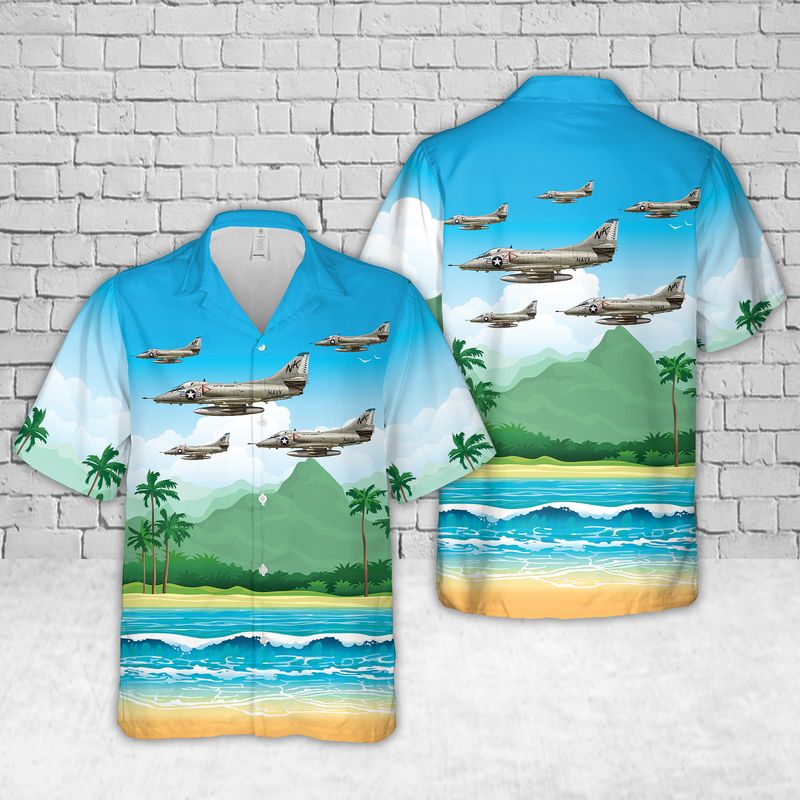 U.S Navy VA-146 A-4 Skyhawk Hawaiian Shirt