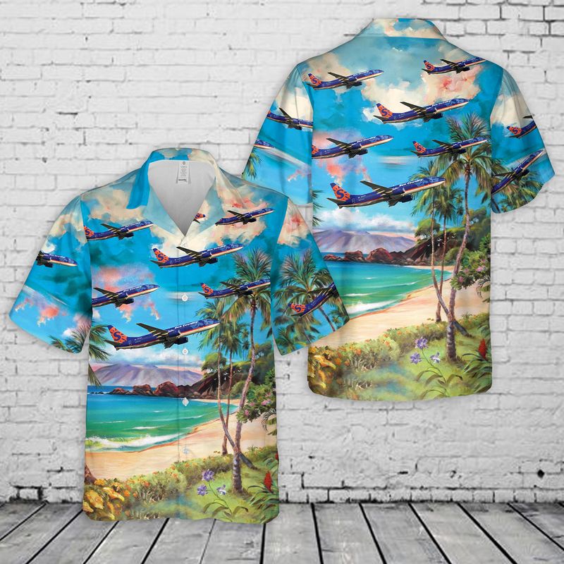 Sun Country Airlines Boeing 737-8Q8 Hawaiian Shirt