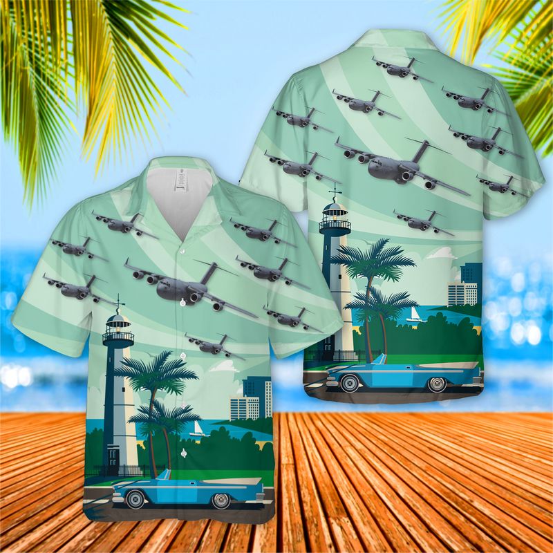 Mississippi Air National Guard 172nd Wing C-17 Globemaster III Hawaiian Shirt