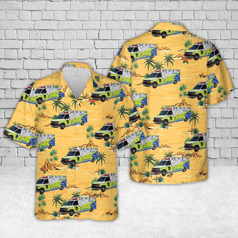 Canada Grey County Paramedics Hawaiian Shirt