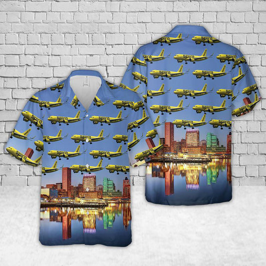 Spirit Airlines Airbus A320 Hawaiian Shirt
