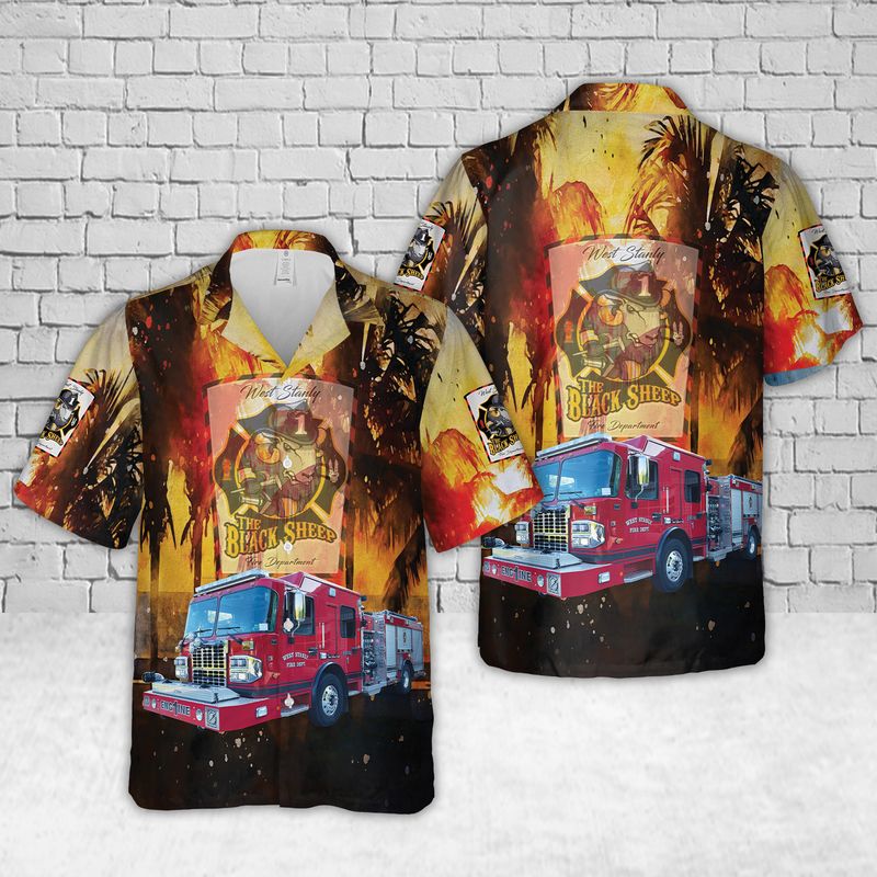 Locust, North Carolina, West Stanly Fire Department Hawaiian Shirt
