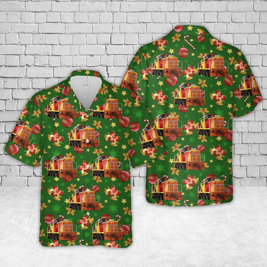 New Zealand KiwiRail DSC 2693 Locomotive Christmas Hawaiian Shirt