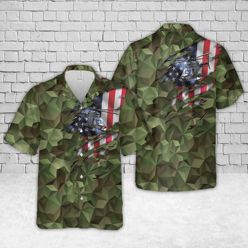 Army Bell OH-58 Kiowa Hawaiian Shirt