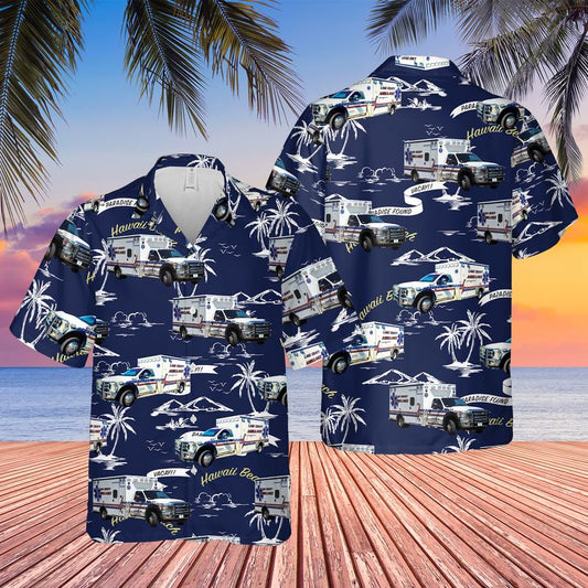 Minnesota Lake County Ambulance Service Hawaiian Shirt