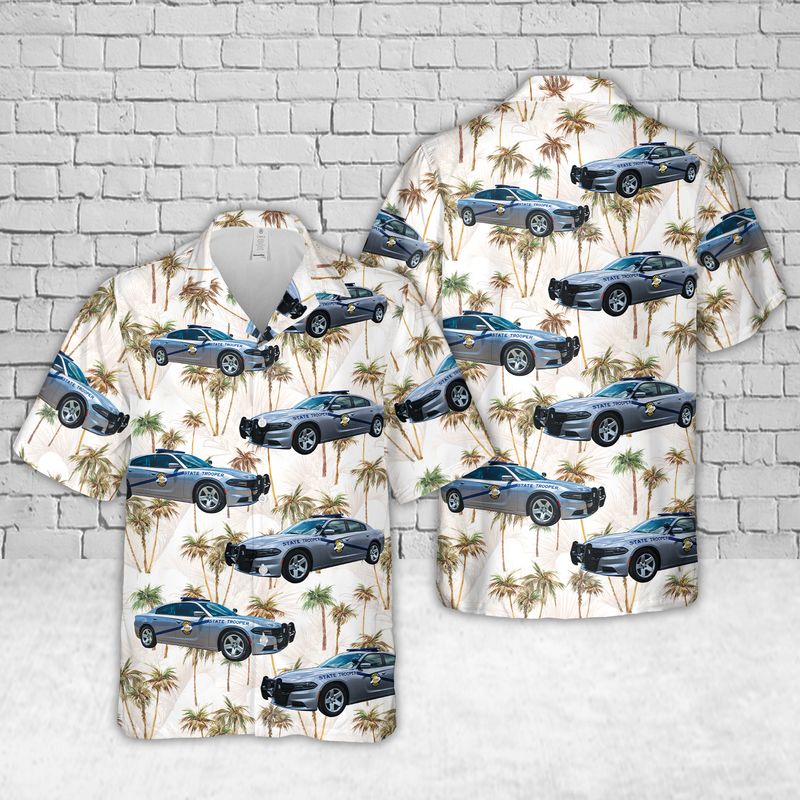 Kentucky State Police Car Hawaiian Shirt