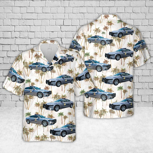 Kentucky State Police Car Hawaiian Shirt