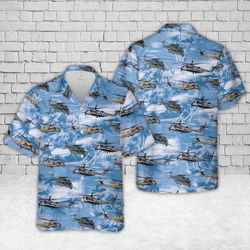 US Navy Sikorsky CH-53E Super Stallion Hawaiian Shirt