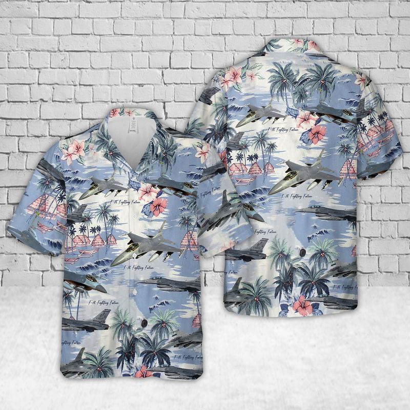 US Air Force F-16 Fighting Falcon Hawaiian Shirt