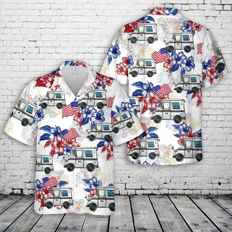 Postal Worker, 4th Of July Hawaiian Shirt