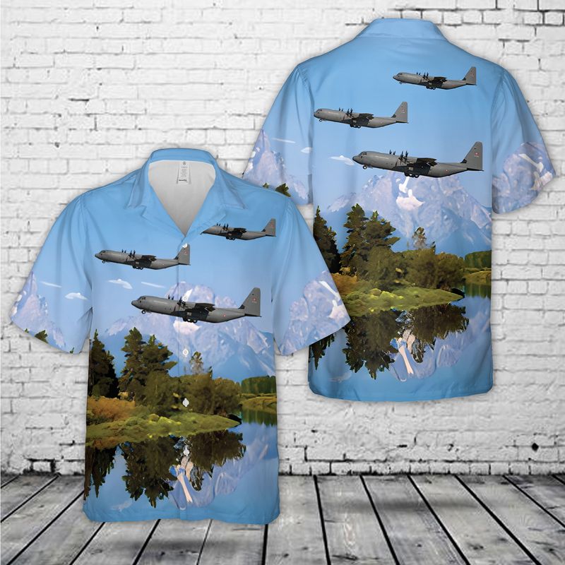 Royal Danish Air Force Lockheed Martin C-130J-30 Hercules Hawaiian Shirt