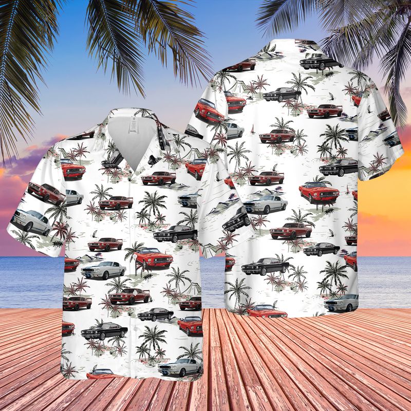 Ford Mustang Hawaiian Shirt