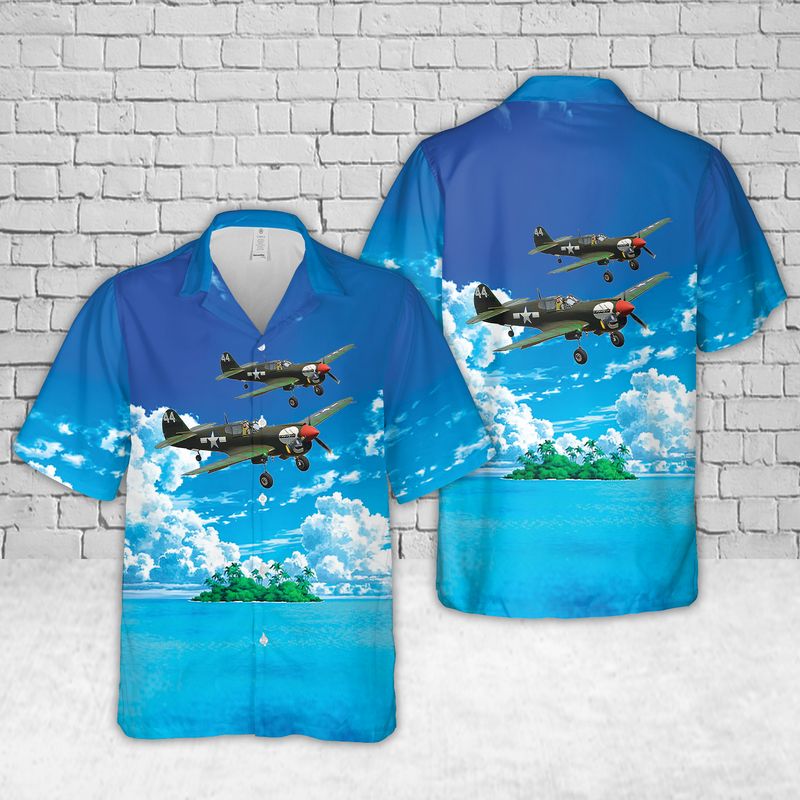 USAAF Curtiss P-40 Warhawk Hawaiian Shirt