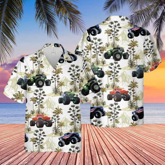 Monster Trucks Hawaiian Shirt