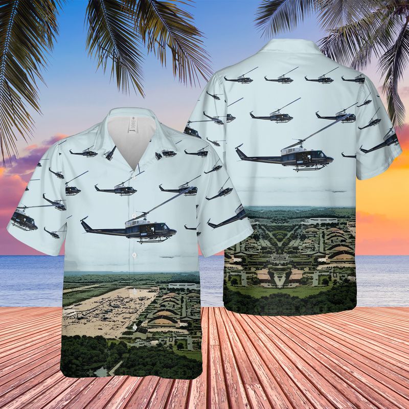 USAF 811th Operations Support Squadron UH-1N Iroquois At Joint Base Andrews Hawaiian Shirt