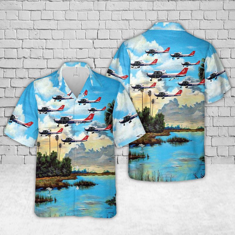 US Air Force Civil Air Patrol Cessna 172S Skyhawk SP Hawaiian Shirt