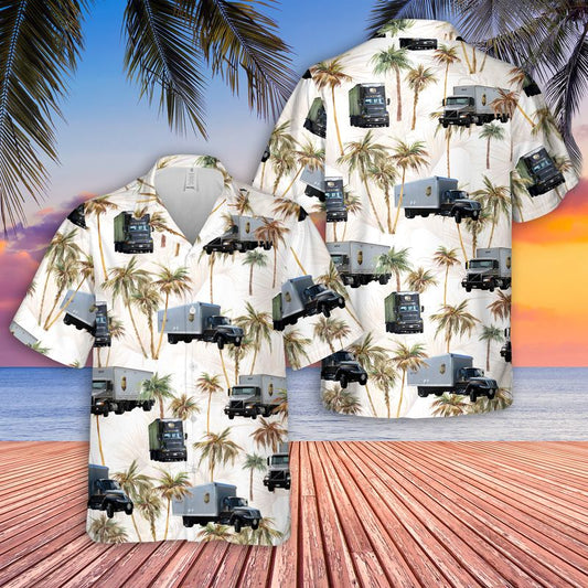 UPS Freight Truck Hawaiian Shirt