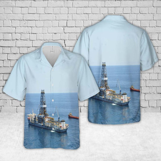 Drillship Discoverer Clear Leader Transocean Hawaiian Shirt