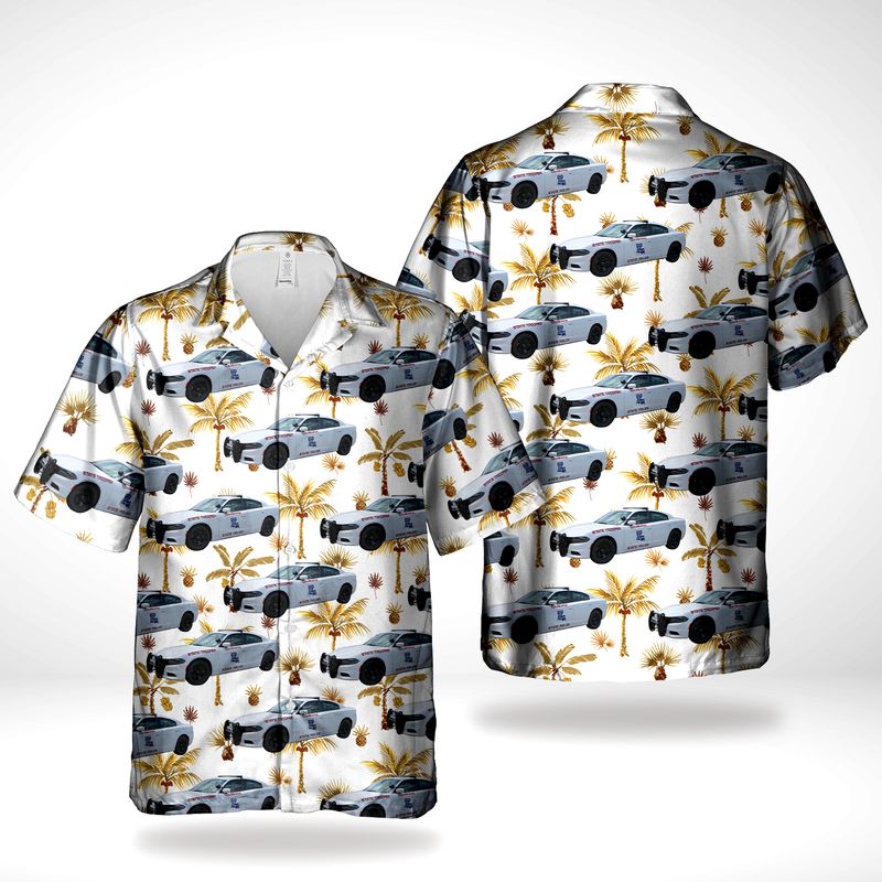 Louisiana State Police Dodge Charger Hawaiian Shirt