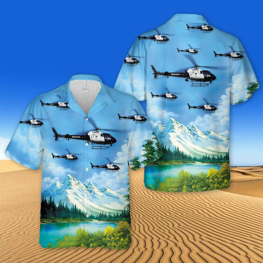 Los Angeles Police Eurocopter AS 350B2 Ecureuil Hawaiian Shirt