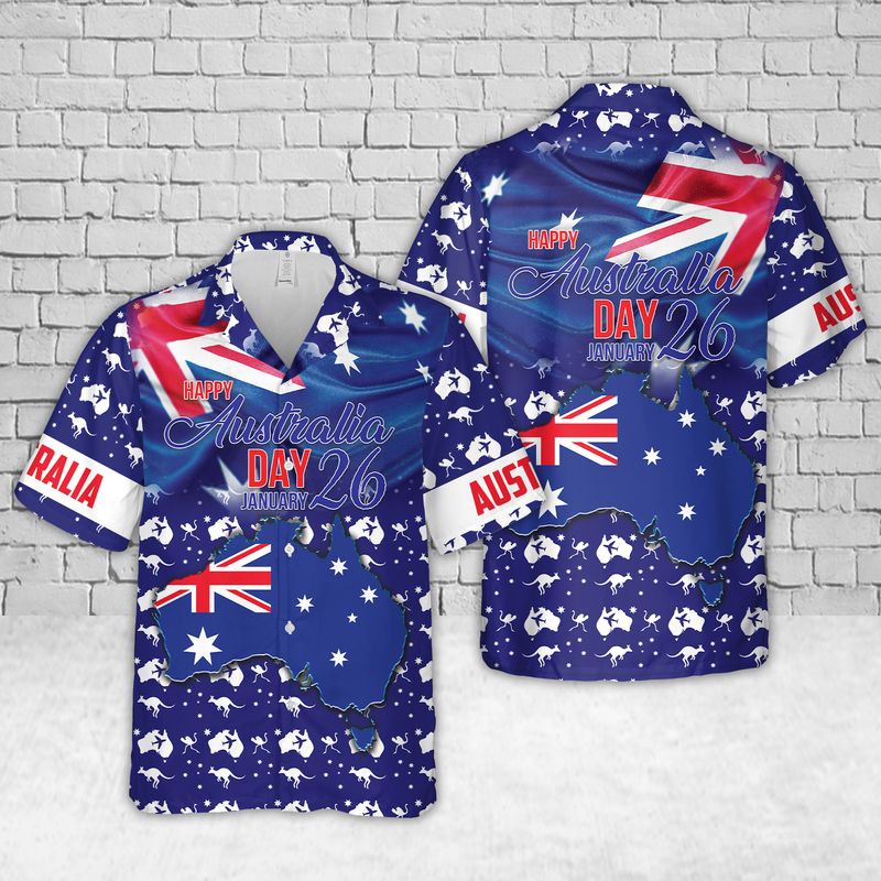Happy Australia Day January 26 Hawaiian Shirt
