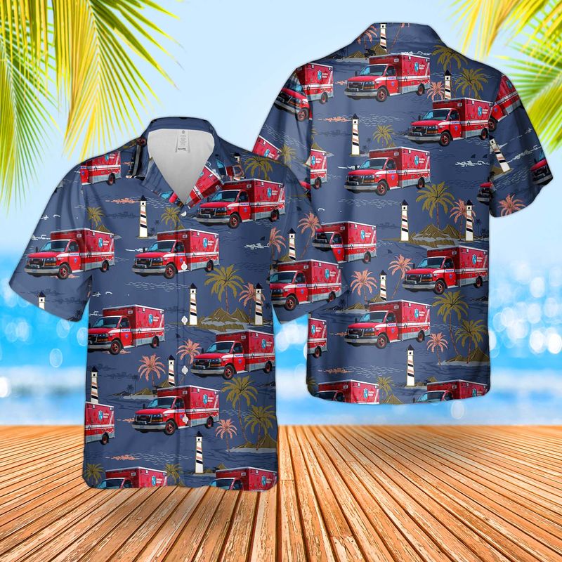 California San Diego Rural Metro Ambulance Hawaiian Shirt