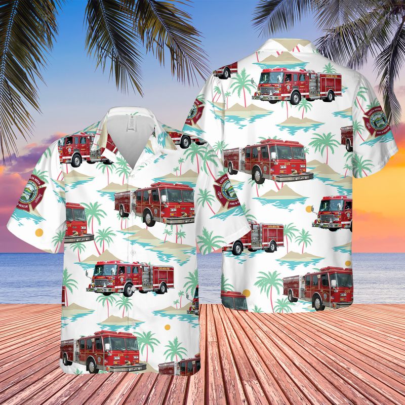 California Costa Mesa Fire & Rescue Hawaiian Shirt