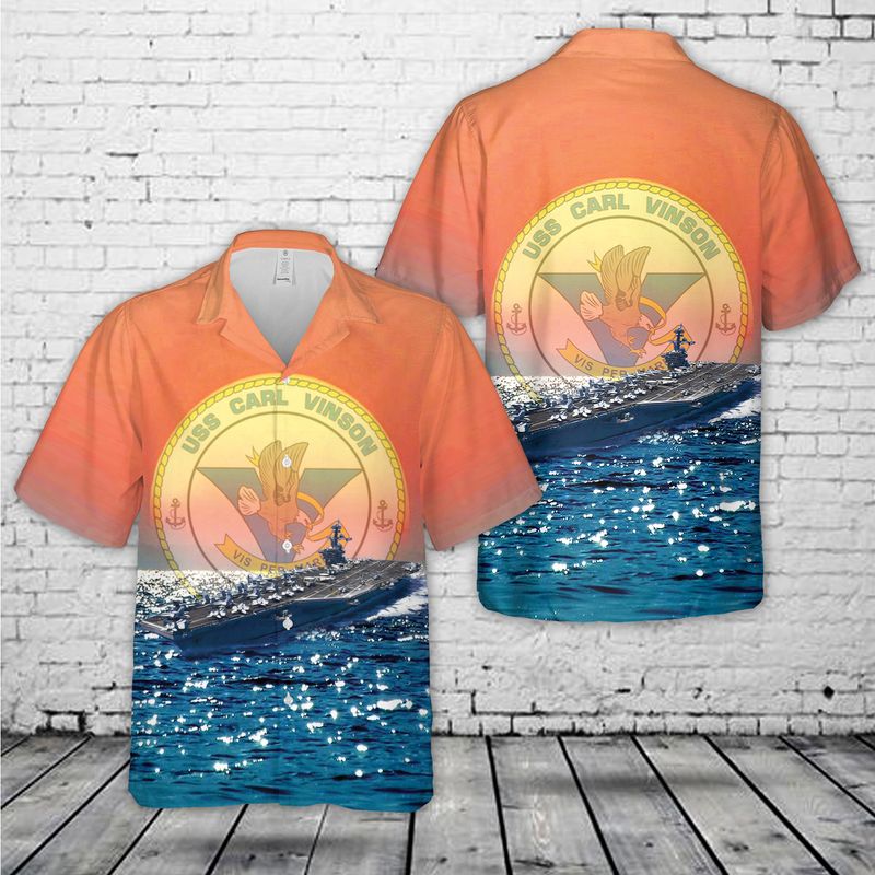 US Navy USS Carl Vinson (CVN-70) Hawaiian Shirt