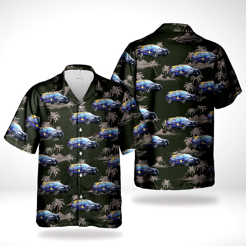 West Virginia State Police Ford Police Interceptor Utility Hawaiian Shirt